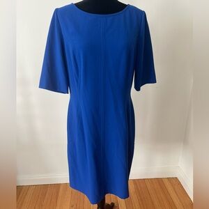 Tahari Arthur S Levine Elegant Cobalt Blue Office Workwear Career Dress Sz 12